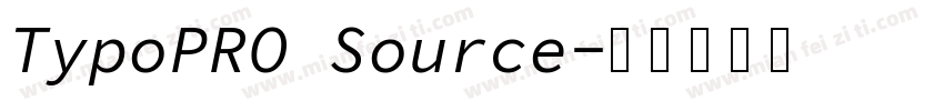 TypoPRO Source字体转换